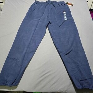 Russell‎ Athletic Member's Mark Sweatpants Mens Large Blue Fleece Joggers NWT